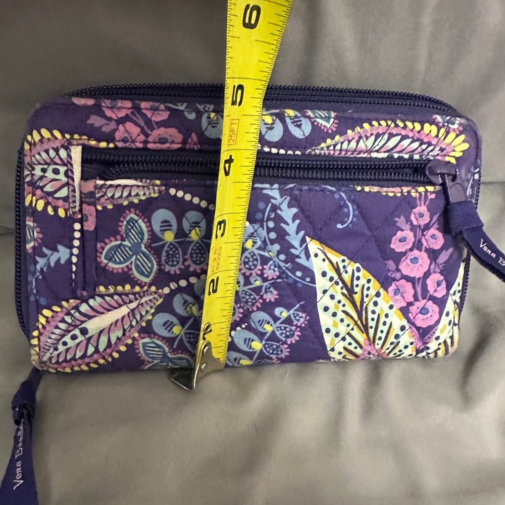 Vera Bradley Purple Wallet with Batik Leaves- NWOT - Picture 10 of 10